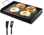 VEVOR Carbon Steel Griddle, 24x16 inch Universal Flat Top Rectangular Plate, Gas Grill Griddle for BBQ Grill, Teppanyaki, Portable Family Cookware with Handle, for Camping Tailgating Party