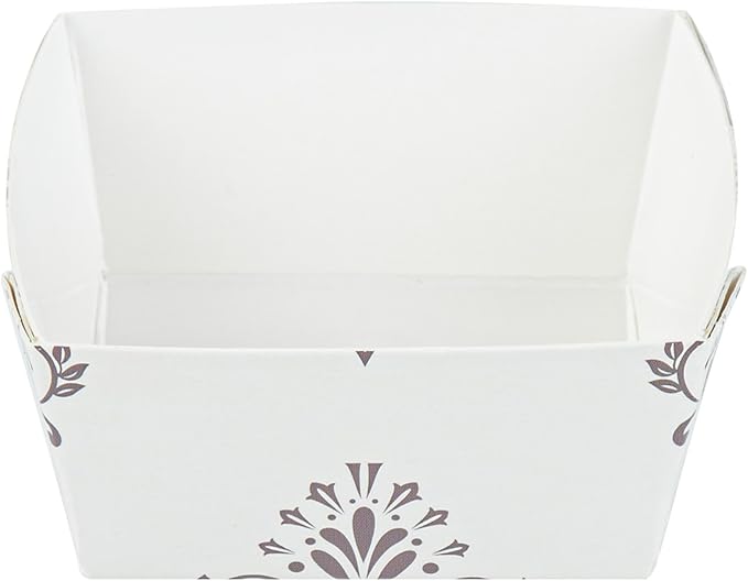 Restaurantware Baking Cup 100 Count 2.9 Inches 6 Ounce Disposable Paper Oven-Safe Baking Mold, Grease-Resistant Floral Design Beige Baking Molds for Cupcakes, Breads and Baking