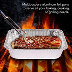 Stock Your Home Aluminum Pans 9x13 Disposable Foil Pans (30 Pack) - Half Size Steam Table Deep Trays - Tin Foil Pans Great for Cooking, Heating, Storing, Prepping Food