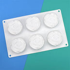 Flower Silicone Cake Ice Cream Chocolate Mold Soap Silicone Molds 3D Cupcake Bakeware Baking Dish Cake Pan (Flower K_10.72 X6.8 X1 inch)