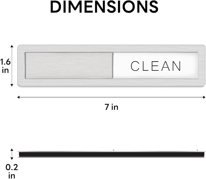 KitchenTour Dishwasher Magnet Clean Dirty Sign, Premium Stainless Steel Clean Dirty Magnet for Dishwasher Funny, Strong Magnet Non-Scratch Dishwasher Sign Kitchen Decor and Accessories
