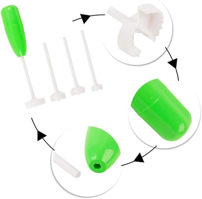Fruit Corer and Slicer Tool, Plastic Fruit Core Remover Tool with Nonslip Handle, Fast and Easy Corer for Home and Kitchen