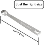 2PCS 1/10 Teaspoon(1/10tsp, 0.5ml) Single Tiny Measuring Spoon, Small Individual Stainless Steel Measure Spoons Only