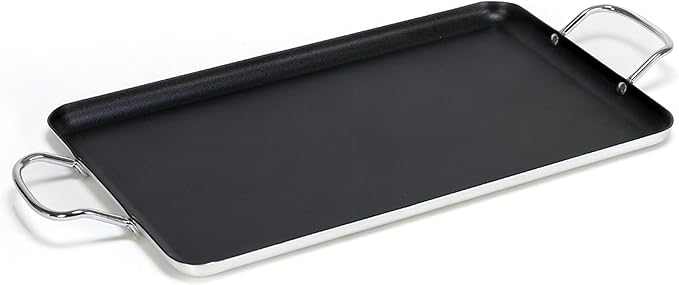 Imusa Double Burner Griddle Non-Stick 20-Inch, Black