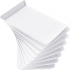 Lifewit Serving Tray for Party Supplies, Reusable Serving Platter for Catering, Snack, Fruit, Charcuterie, Appetizer, Plastic Food Trays, Hosting Essentials, BPA Free, White, 8 Pcs, Large(15" x 10")