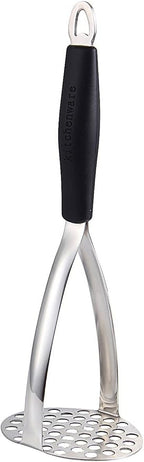 Joyoldelf Heavy Duty Stainless Steel Potato Masher, Professional Integrated Masher Kitchen Tool & Food Masher/Potato Smasher with Silicone Handle, Perfect for Bean, Vegetable, Fruits, Avocado, Meat