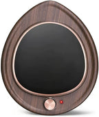 Coffee Mug Warmer - Large Candle Warmer Plate, 2-Temp Setting (131℉ & 113℉) & Fast Heating, Elegant Desk Warmer for Coffee/Tea/Milk/Candle, Ideal Office Home Gift (Wood Grain)