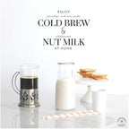 (2-Pack, Medium 8in x 12in) Organic Cotton Cold Brew Coffee Bag - Designed in California - Reusable Coffee Filter with EasyOpen Drawstring Cold Brew Maker for Pitchers, Mason Jars, & Toddy Systems