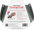New Metro Design PC-10 Pouring Chute Compatible with KitchenAid Stand Mixer with Stainless Steel Bowl, Silver
