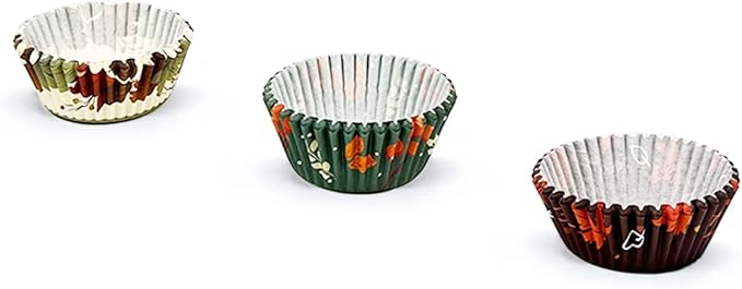 qiqee Cupcake Liners Thanksgiving Papers Baking Cups Wrappers for Thanksgiving Party Festival Holiday Baking Essentials (Standard 300-Count Food Grade Design)