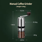 Manual Coffee Grinder - 6 Adjustable Coarseness Settings, Hand Coffee Grinders, Portable Manual Coffee Bean Grinder for Moka pot, French Press, Drip, Espresso, Gift (Small)