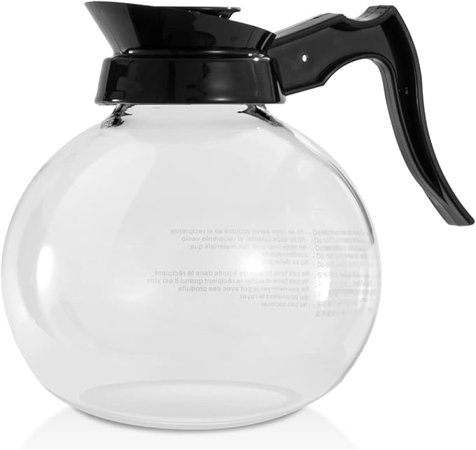 SYBO Coffee Pot Decanter, 12-Cup Glass Coffee Decanter Black