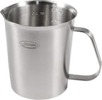 Newness Stainless Steel Measuring Cup, Metal Measuring Cup with Handle (Upgraded, 3 Marking Including Cup/ML/Ounce Scale), 16 Ounces (0.5 Liter, 2 Cup)