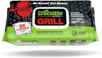 Crocodile Cloth Grill - 80 (15" x 10") Plant-based Cleaning Wipes. Safe on Skin & Multiple Surfaces. Infused with Aloe & Vitamin E. Large, Pre-Moistened & Absorbent.