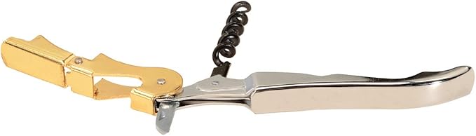 Thirsty Rhino Anggur Double Hinged Waiter's Corkscrew (Set of 4) (Gold & Chrome)