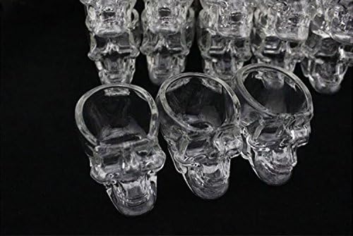 Kitchen & Dining Entertaining Glassware Drinkware Old Fashioned Glasses Skull Cup for Serving Scotch Whiskey Mixed Drinks (6)