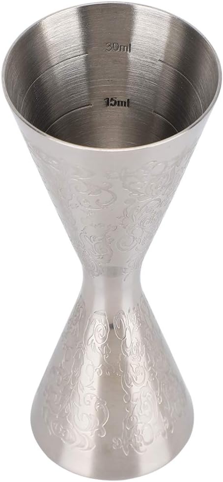 45ml/30ml Jigger for Bartending, Stainless Steel Double Cocktail Jigger with Measurements Inside Bar Alcohol Measuring Tools for Bar Home Bartender Party Wine Drink