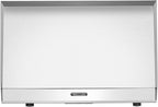 VEVOR Commercial Electric Griddle, 28.54 x 15.75 inches, 4400W, 122-570°F Adjustable Temp Control, Stainless Steel Body, Half Grooved Half Flat, with 2 Spatulas, 2 Brushes, and 4 Foot Pads, for Steak