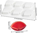 Silicone Pudding Molds, Fan Shape Non-Stick Jelly Dessert Making Trays, Cream Mold for Mousse Cake (F_Folding Fan)