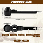 Coffee Scoop & Funnel for K-Cups Reusable, Coffee Spoon with Slide Scoop Measuring Scoo p with Funnel for Filling Water Bottles for Ground Coffe e Protein Powder without Spilling