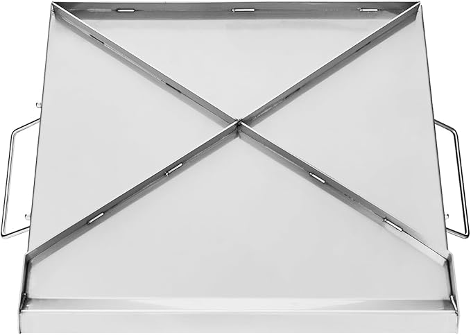 VEVOR Stainless Steel Griddle, 18x16 inch Universal Flat Top Rectangular Plate, Gas Grill Griddle for BBQ Grill, Teppanyaki, Portable Family Cookware with Handle, for Camping Tailgating Party