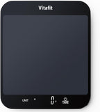 Vitafit 33lb Food Scale, High Accuracy in 0.1oz by Our Professional Factory Since 2001, Digital Kitchen Scale Weight Grams and Ounces for Cooking & Baking, 8.5x7.1in Big Platform, 3*AAA Battery, Black