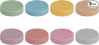 Vaincre 8PCS Mason Jar Lids - Colored Plastic Mason Lids Regular Mouth, Leak Proof Canning Covers with Silicone Rings for Ball, Kerr and More, Reusable Can Tops Caps Covers for Jars