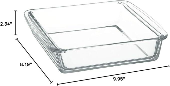 iwaki BC222 Heat Resistant Glass Cake Pan, Cake Baking Plate, Gratin Plate, Square, 10.0 x 8.3 x 2.4 inches (25.5 x 21 x 6 cm)