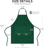 Syntus Apron for Men Women, Adjustable Cooking Kitchen Chef Aprons with 2 Pockets, Cotton/Polycotton/Polyester