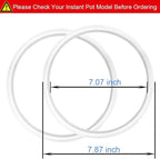 2-Pack Sealing Ring 3 Quart for Instant Pot, BPA-Free Sealing Ring Replacement Parts for InstantPot 3QT, Food-grade Gasket for Instantpot Mini 3 Qt, Seal Accessories for Instant Pot