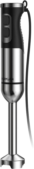 1000W Powerful Immersion Blender Handheld, 2025 New Update Hand Blender with 25-Speed and Heavy-Duty Copper Motor (Silver)