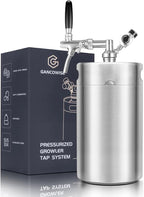 270OZ Mini Keg Growler, Pressurized Home Dispenser System with Adjustable Faucet Keeps Carbonation and Fresh for Homebrew, Craft and Draft Beer