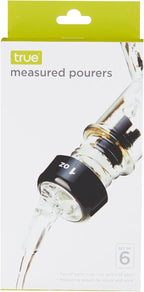 TRUE Measured Pour Spouts for Liquor Bottles Alcohol Pouter Spouts Home bar Liquor Pourers, 0.5oz, 1oz, 2 oz, Set of 6
