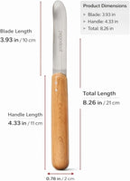Vegetable and Fruit Corer Tool with Wooden Handle, Kitchen Coring Utensil for Zucchini, Eggplant, Peppers, Cucumber & Apples, Seed Remover