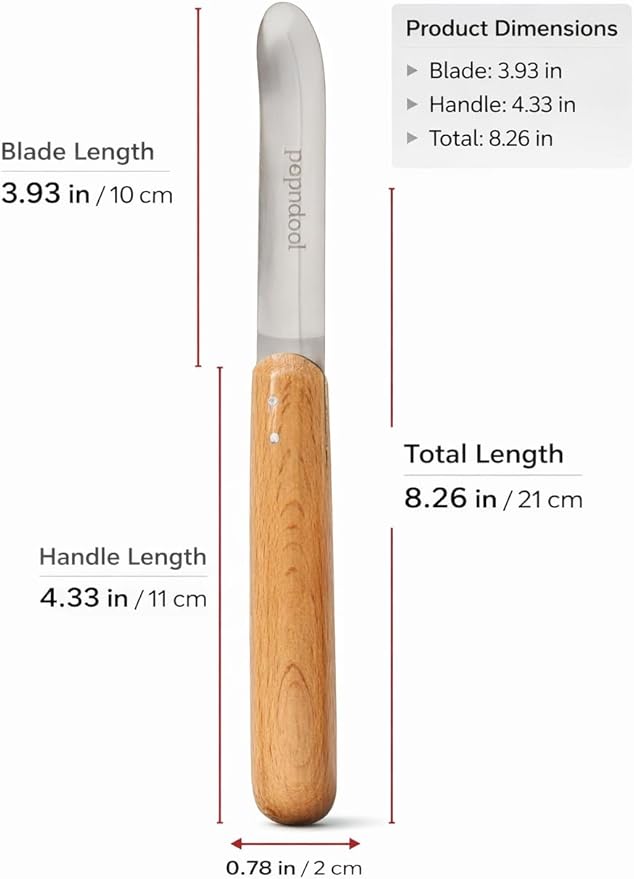 Vegetable and Fruit Corer Tool with Wooden Handle, Kitchen Coring Utensil for Zucchini, Eggplant, Peppers, Cucumber & Apples, Seed Remover