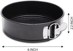 HIWARE 6 Inch Non-stick Springform Pan with Removable Bottom - Leakproof Cheesecake Pan, Compatible with 3 Qt Instant Pot