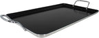 IMUSA Ceramic Nonstick, Stovetop Double Burner Griddle with Metal Handles, 19-Inch, Black