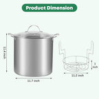 Fulgutonit Stainless Steel 21.5 QT Canning Pot with Rack & Lid, Canning Supplies Starter Kit and 6 Pieces Tools Set, Water Bath Canner for Beginner