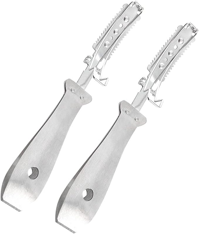 Ipetboom 2pcs Shaver Household Gadgets Pork Skin Hair Remover Razor Scraper Kitchen Pig Hair Kitchen Gadget Tool Pig Scraping Device Meat Pork Tools Animal Stainless Steel Handle