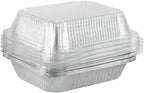 Stock Your Home 9x13 Disposable Baking Pan with Lid (10 Pack) Heavy Duty Aluminum Cake Pans with Lids, Clear Plastic Cover, Food Container for Lasagna, Casserole, Brownie, Rectangular Sheet Tray