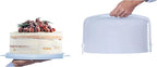 Tupperware Round Cake Taker Carrier Ice Blue Sheer with Ice Blue Base