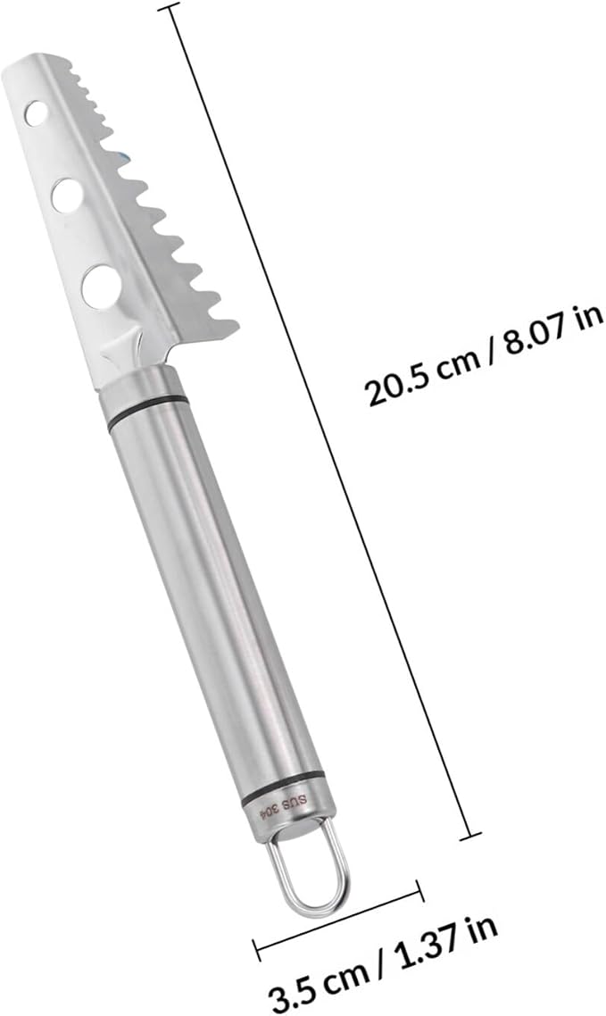 GALPADA Fish Scale Scraper 304 Stainless Steel Manual Fish Scale Remover Kitchen Gadget for Home Seafood Cleaning Tool