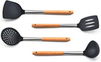 Food Grade Silicone Kitchenware Spatula Wooden Handle Set Kitchen Cooking Tools
