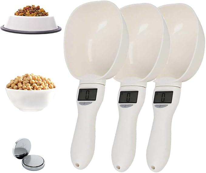 Digital Measuring Spoon, 2025 Food Measuring Scoop Scale 800g / 0.1g High Precision with LCD Screen,Household Weighing Scoop for Kitchen and Dog Cat Food (3)