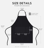 Syntus 12 Pack Bib Apron, Unisex Aprons Adjustable Waterdrop Resistant with 2 Pockets Cooking Kitchen Apron for Chef, BBQ Drawing Apron Bulk, Black