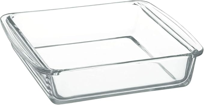 iwaki BC222 Heat Resistant Glass Cake Pan, Cake Baking Plate, Gratin Plate, Square, 10.0 x 8.3 x 2.4 inches (25.5 x 21 x 6 cm)
