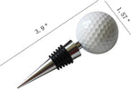 Golf Ball Wine Stopper, Funny Golf Club Beverage Bottle Stoppers, Golf Home Wine Top Decor, Golf Barware, Gift for Wine Lover & Golf Lover