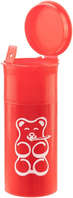 EZ SPLITZ Cap & Crusher - 2-in-1 Herb Grinder with Extra Large Storage - Pop Art Edition (Red)