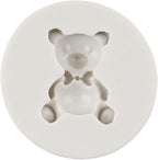 Bear Silicone Mold Valentine’s Day Fondant Molds Bear Chocolate Fondant Mold For Cake Decoration Cupcake Topper Candy Polymer Clay Chocolate Gum Paste Set of 5
