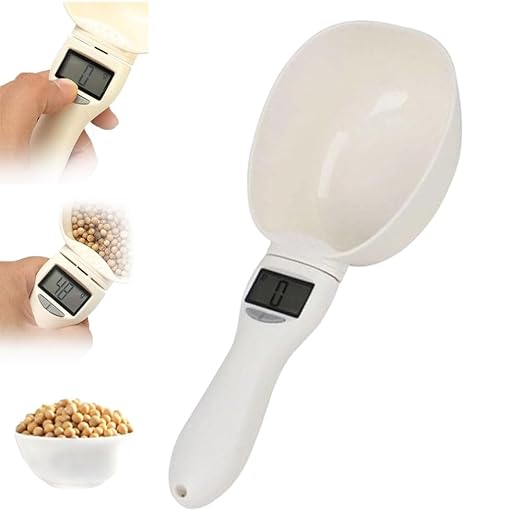 Digital Measuring Spoon, Electronic Measuring Spoon with LCD Screen, 800g / 0.1g High Precision Food Measuring Scoop Scale with Measuring Spoons for Food, Coffee,Spices, Dog Cat Food (1pcs)